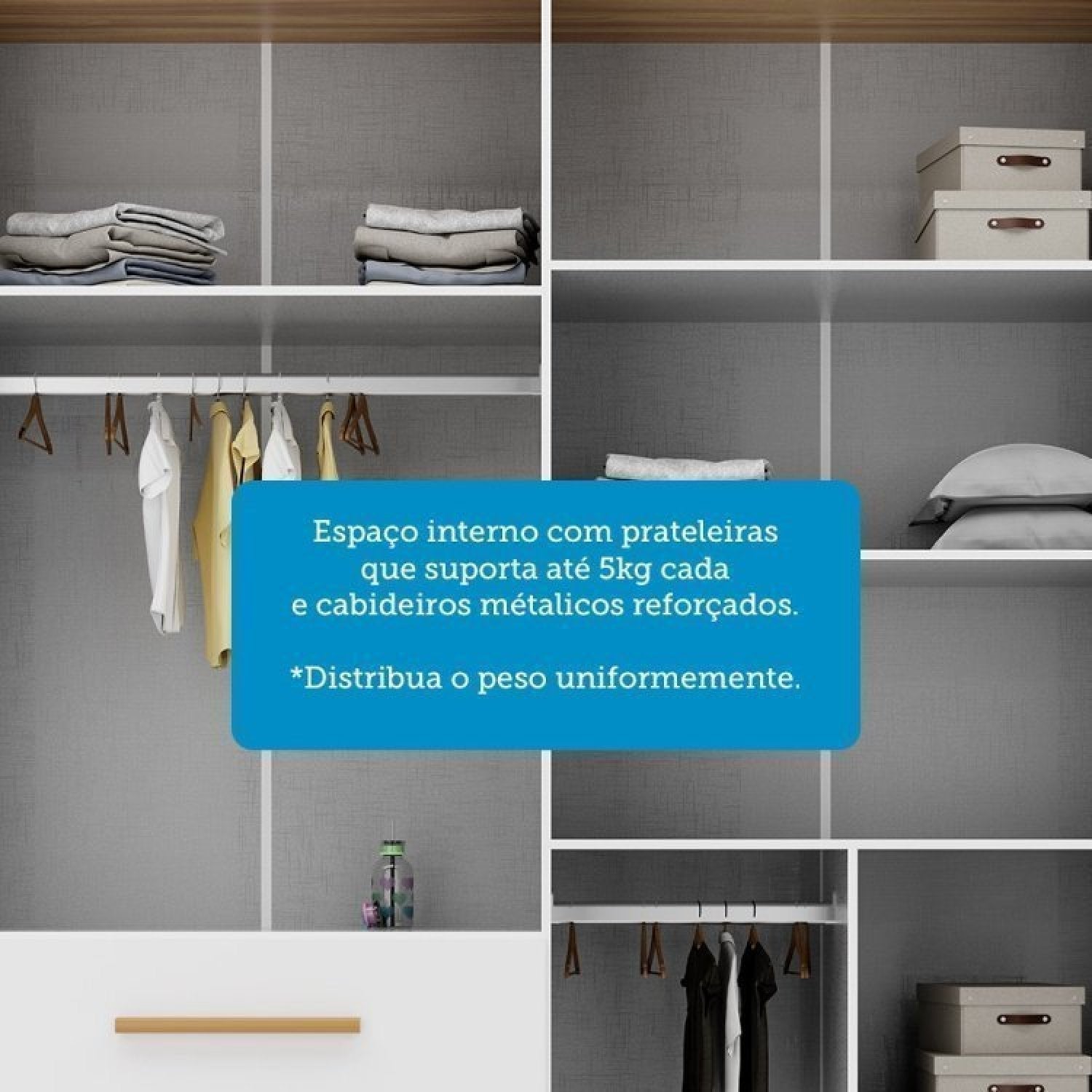 Conjunto Quarto de Bebê com Guarda Roupa e Berço Kakau Retrô Espresso Móveis Branco Brilho/Amêndoa